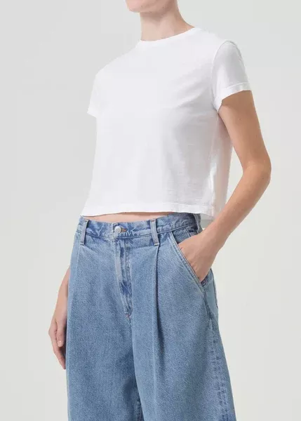 Adine Shrunken Tee ~ White