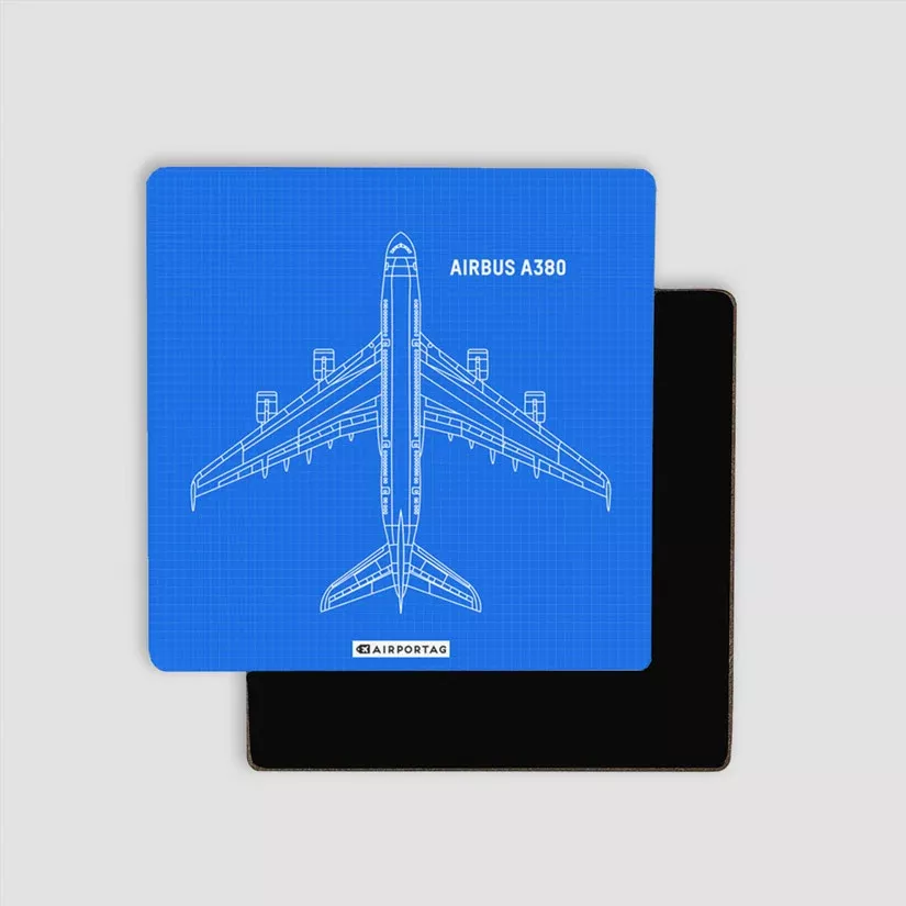 Blueprint Airbus A380 - Magnet