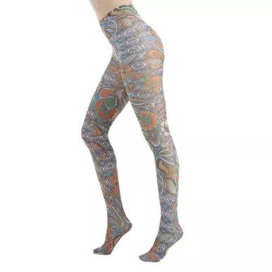+ Boho PAMELA MANN Floral Printed Tights