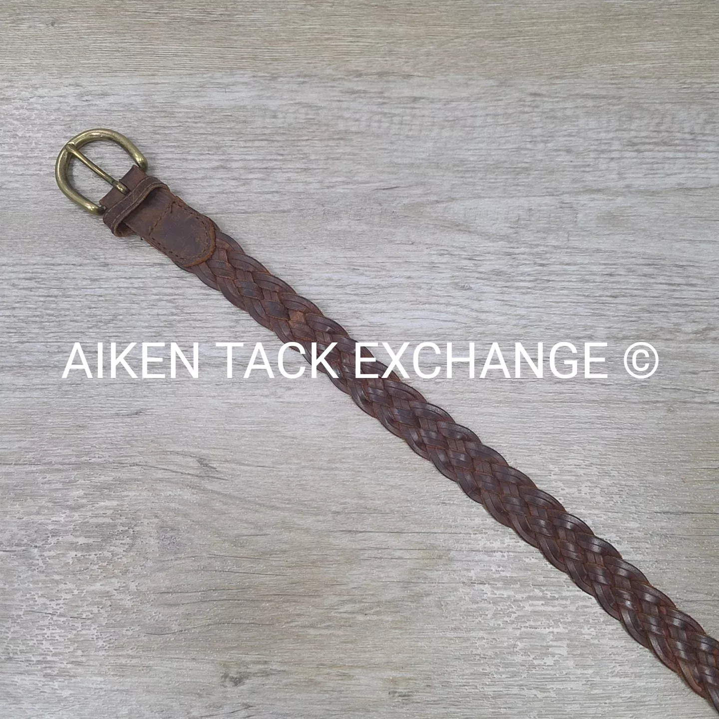 Braided Leather Belt, 34