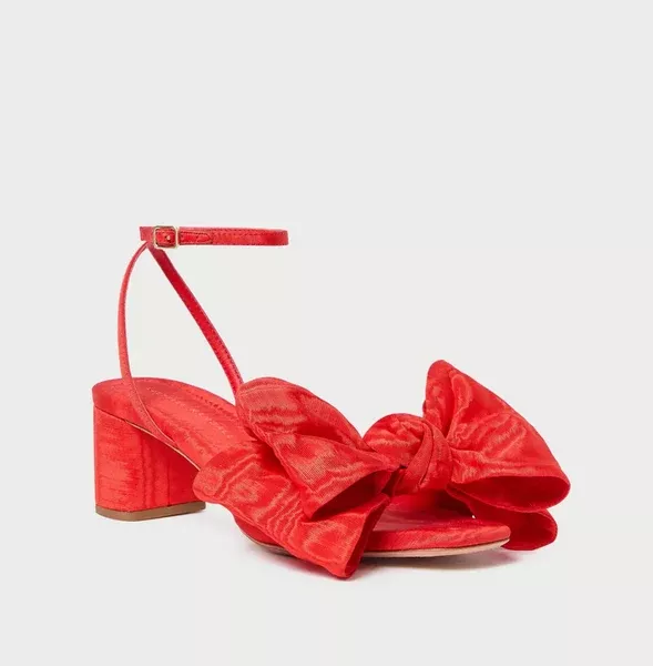 Carmen Red Moiré Bow Sandal
