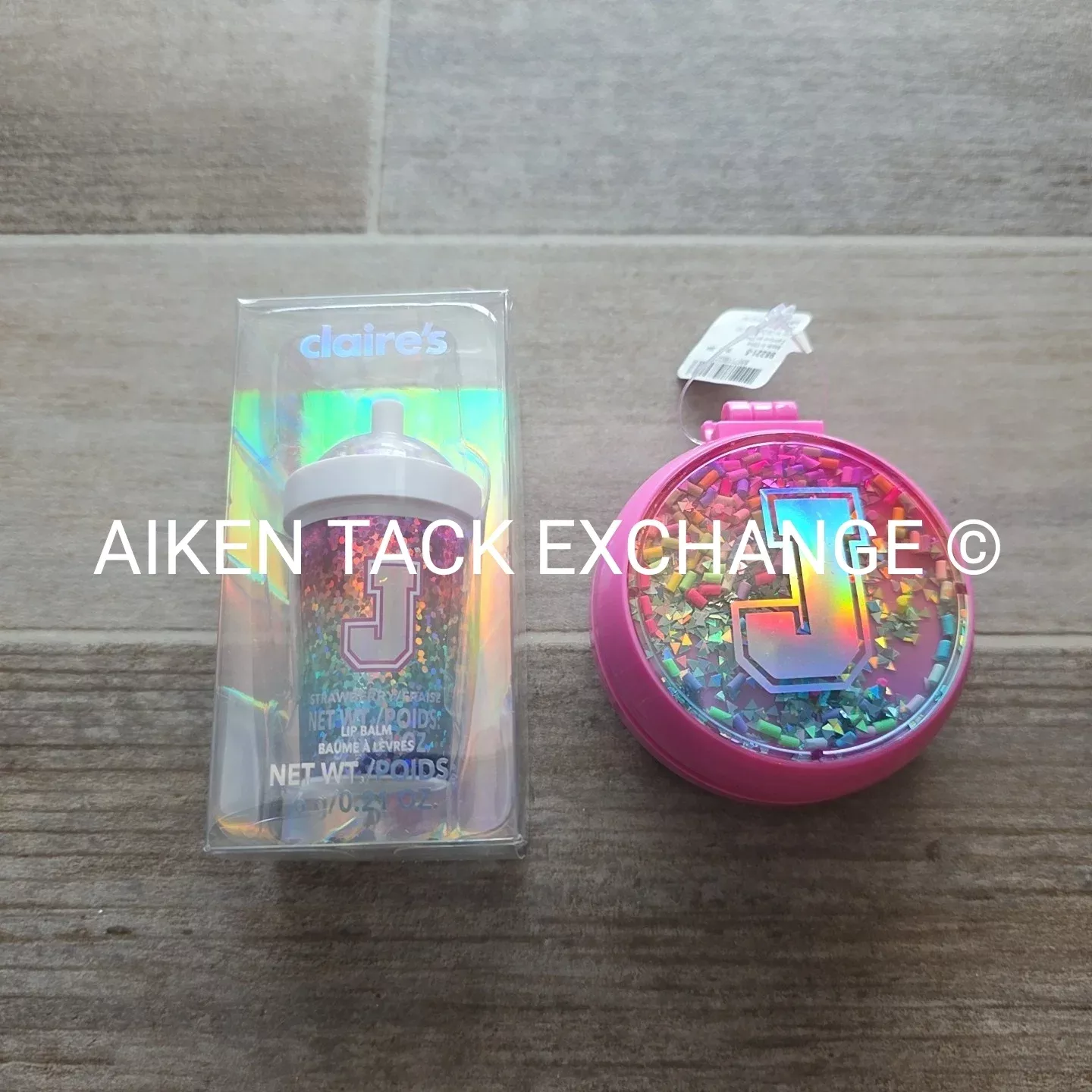 Claire's Lip Balm & Brush - Letter J