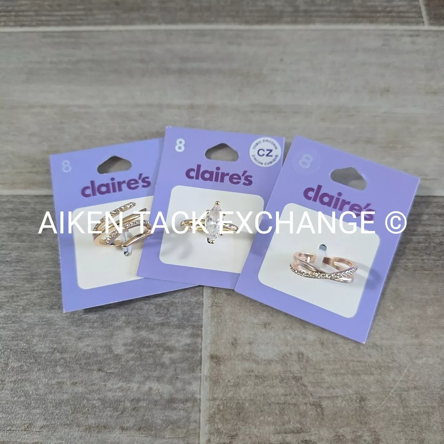 Claire's Rings (3) - Size 8