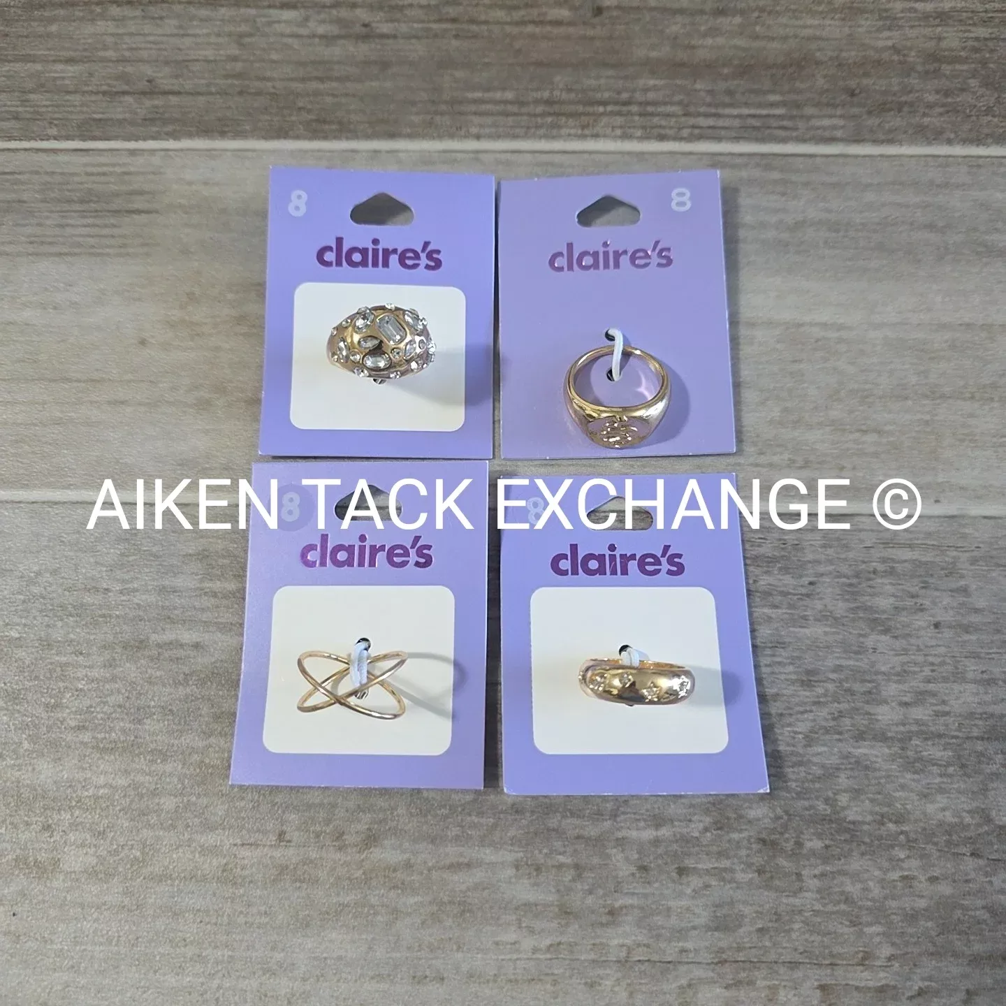 Claire's Rings (4) - Size 8