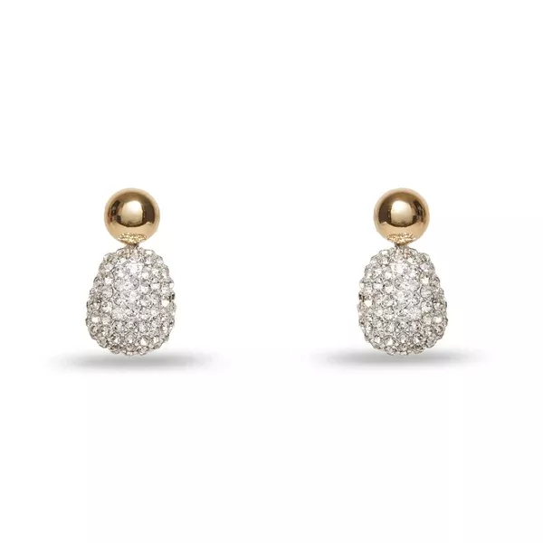 Crystal Pebble Stud Earrings