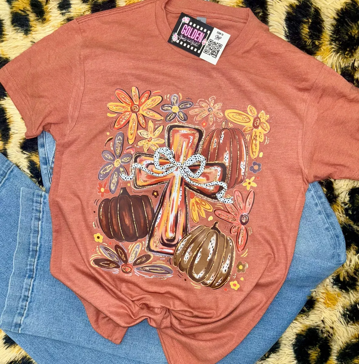 Dalmatian Cross & Pumpkins Tee