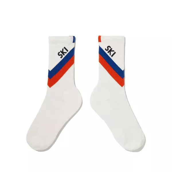 Diagonal Stripe Ski Sock