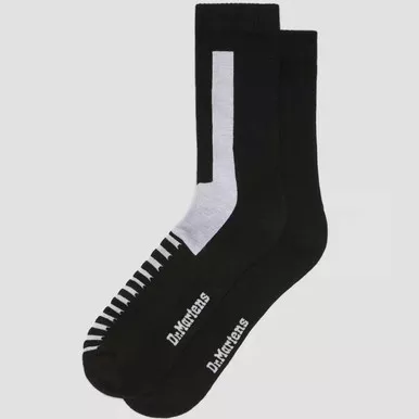 + Dr Martens Double Doc Padded Socks in Black/White