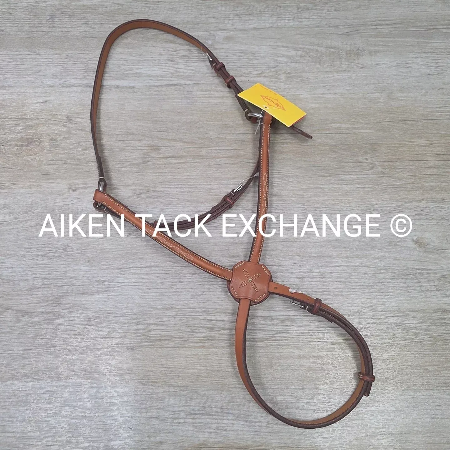 Edgewood Raised Fancy Stitched Figure 8 Noseband, Brown, Size Cob