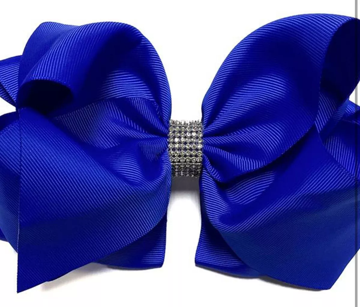 Electric Blue Rhinestone Bow