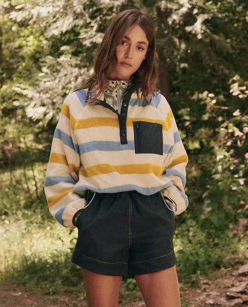 The Excursion Pullover ~ Meadow Stripe