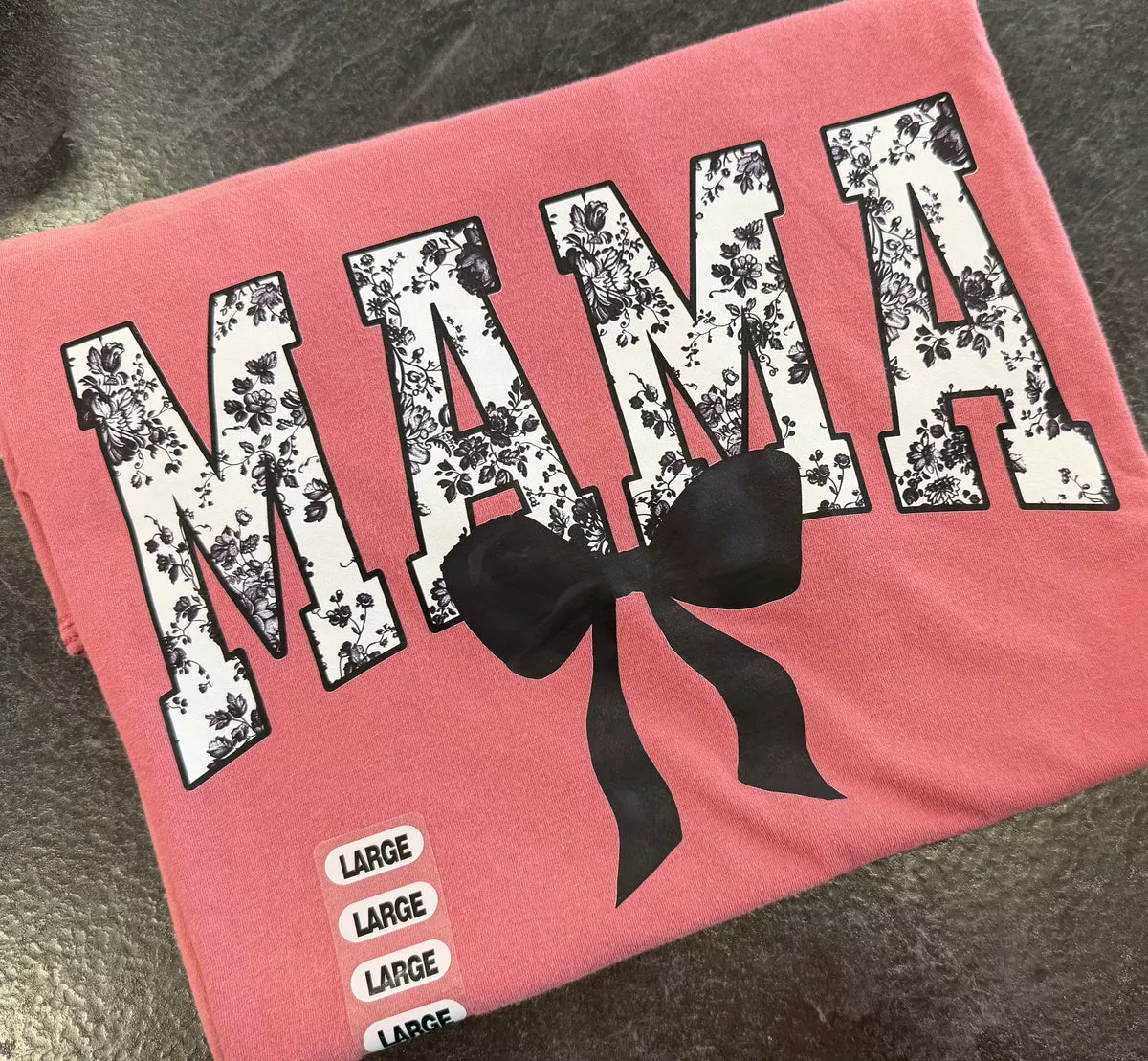 Floral MAMA Mauve Tee