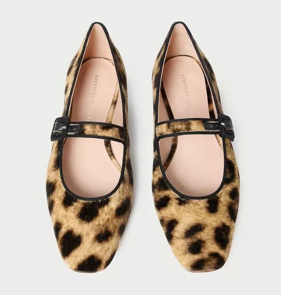 Ginger Leopard Velvet Mary Jane