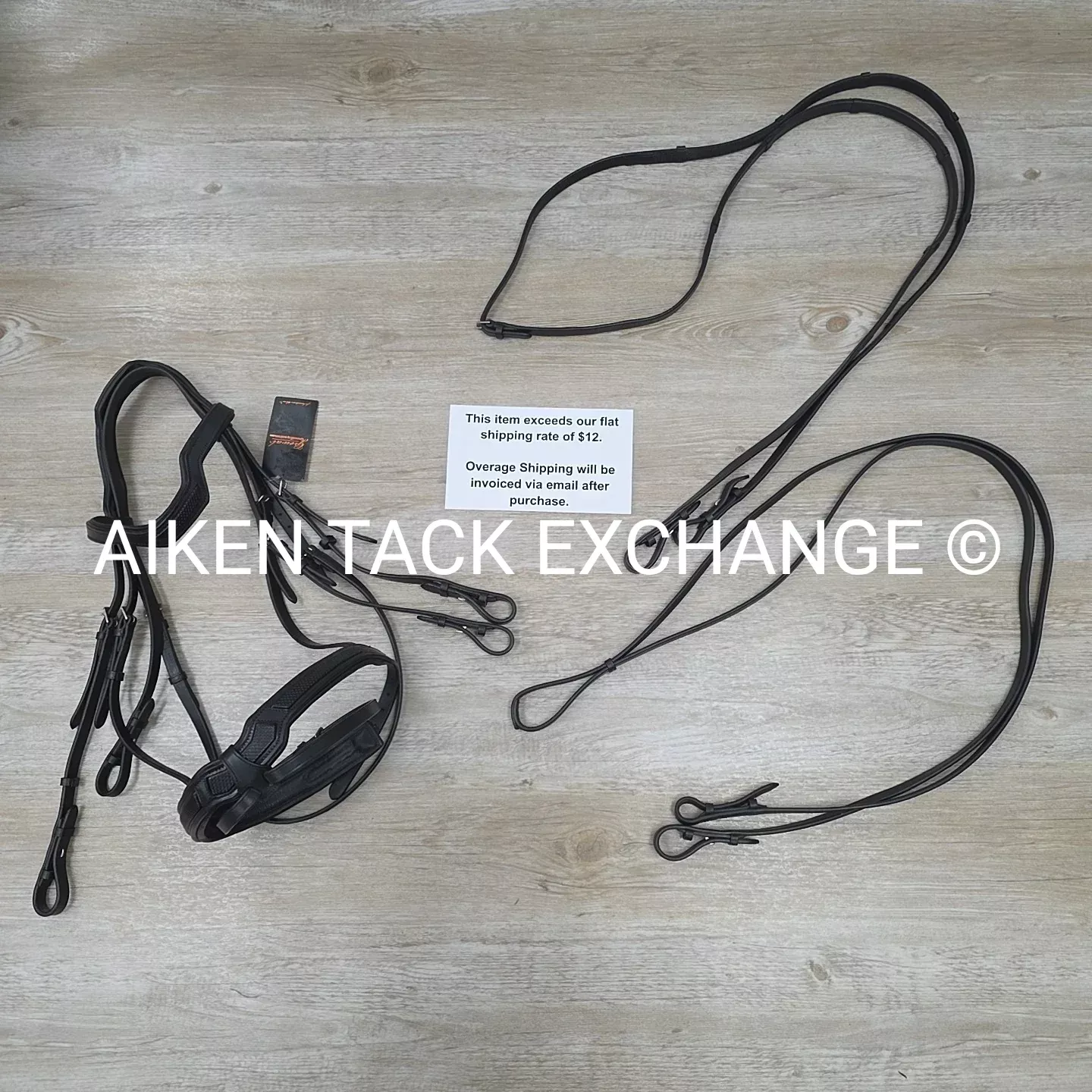 Grewal Equestrian Cobra Monorcown Bridle with Bradoon Hanger & Matching Reins, B