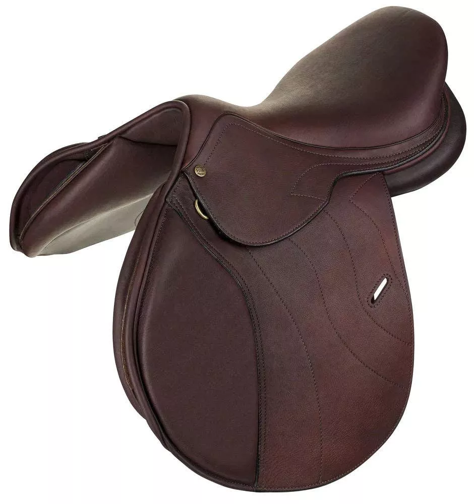HDR - Henri De Rivel Laureate IGP Close Contact Jump Saddle- Flocked: Oakbark / 18.5