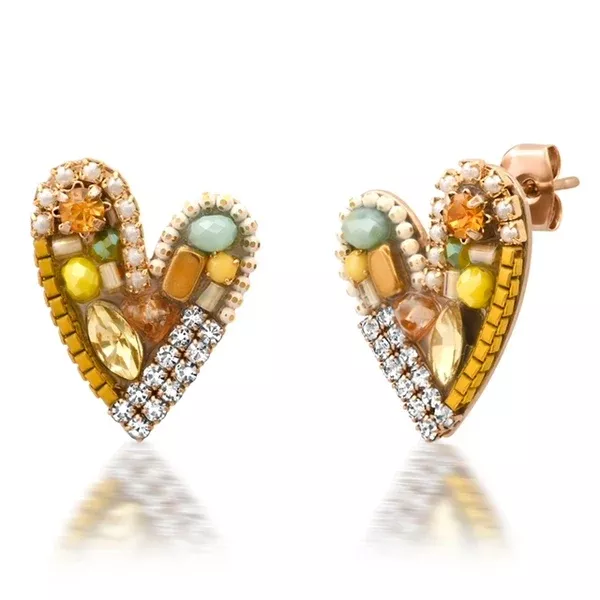 Heart Crystal Stud Earring