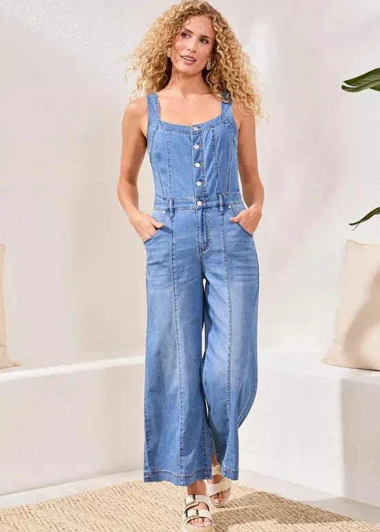 Jumpsuit W Adjustable Straps [Amalfi Coast-6078O]
