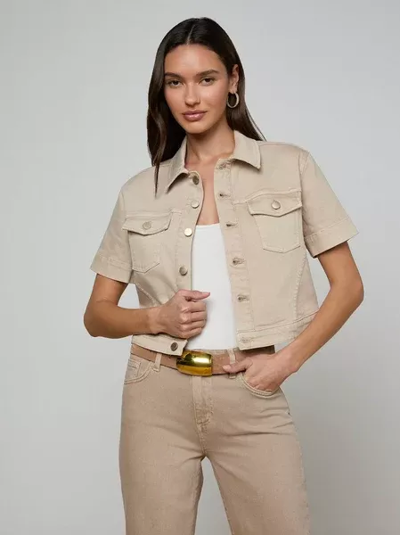 Kirstie Jean Shirt Jacket ~ Biscuit