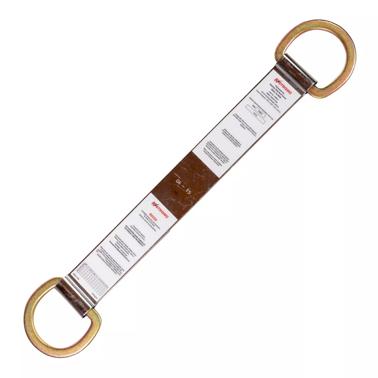 KStrong Permanent Use Stainless Steel Roof Anchor with D-Rings (ANSI)