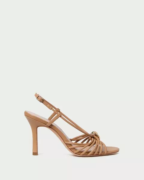 Mareka Leather Heeled Sandal ~Dune