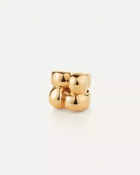 Mega Woven Square Ring ~ Gold