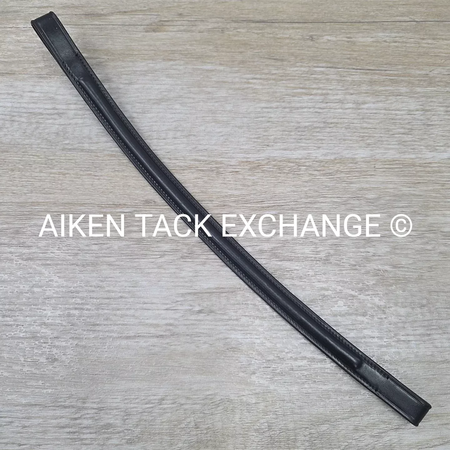 Plain Raised Browband, Black, Size Cob