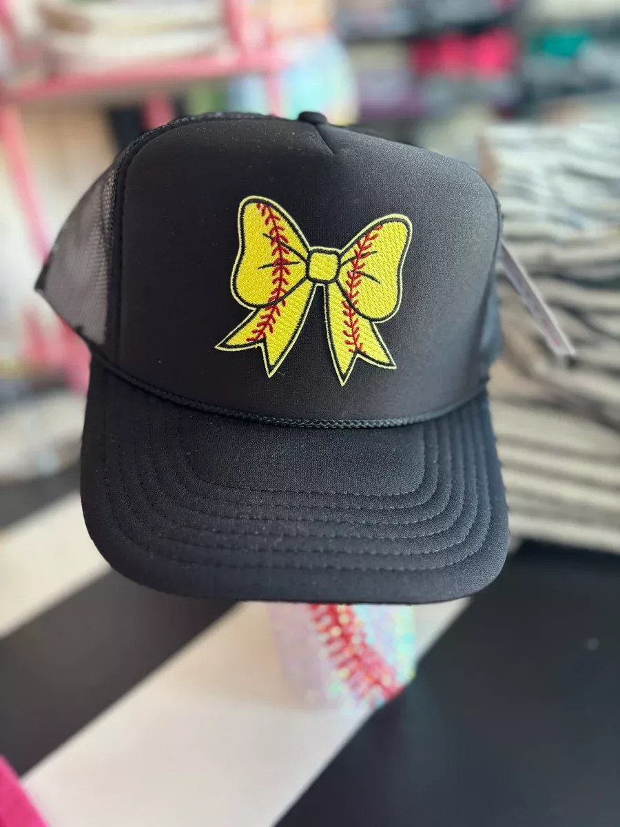 Softball Bow Patch Trucker Hat