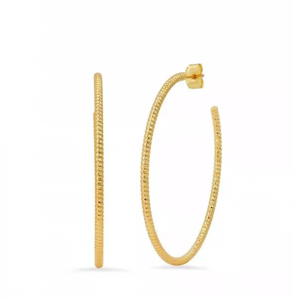Twisted Gold Hoops