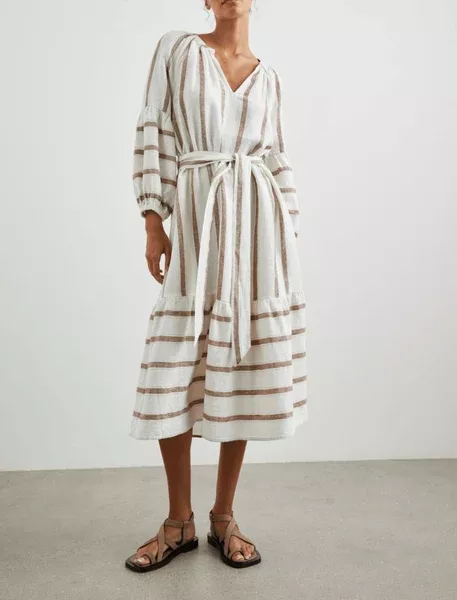 Vittoria Dress Coconut Stripe