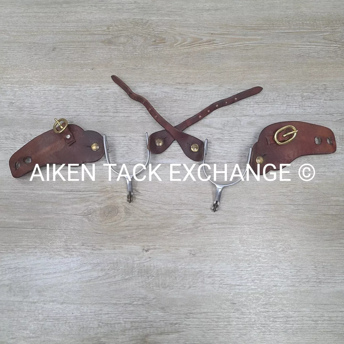 Western Rowel Spurs with Leather Spur Straps