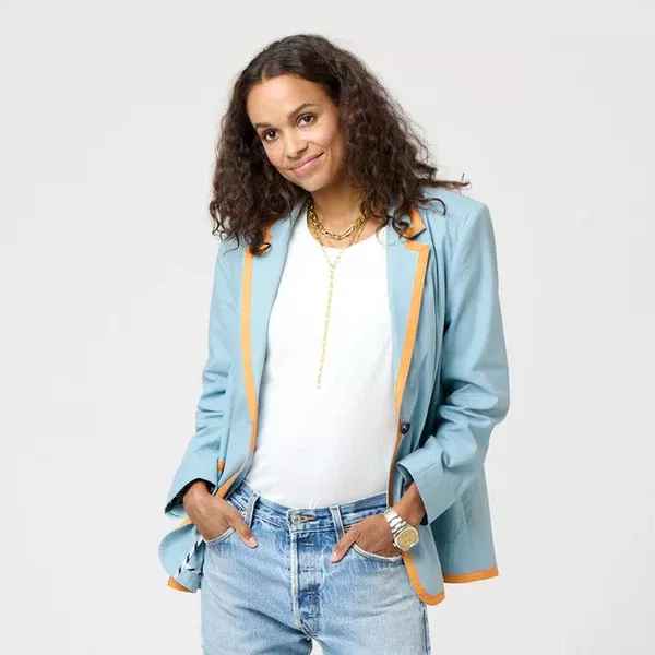 Workday Le Sunshine Blazer~ Saltwater Blue