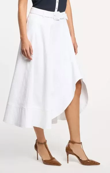 Zelda Skirt ~White Denim